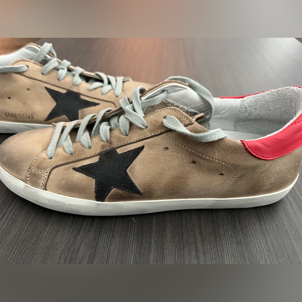 Tan Golden Goose sneakers